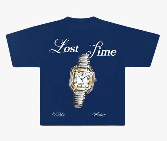 Lost Time” Blue Graphic Tee - Vividspark.pl